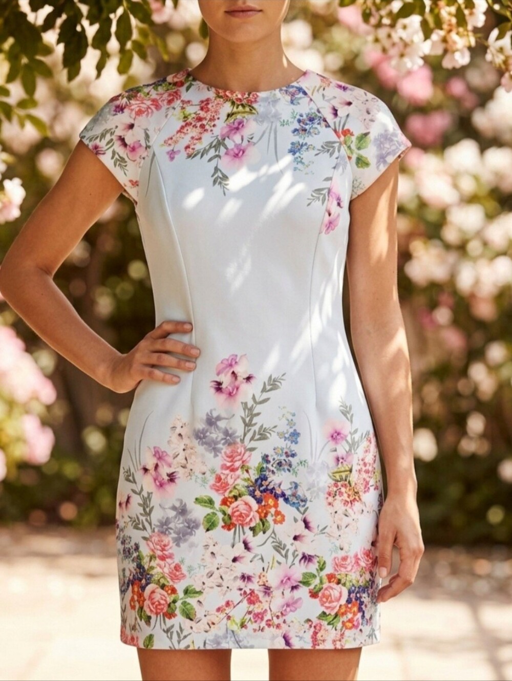ASOS Light Blue Floral Midi Dress